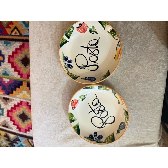 Vintage Cellar Italian Pottery Pasta Bowls - Picture 6 of 6